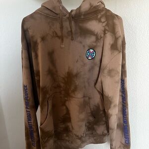 Cross Colours Brown Tie-Dye Hoodie